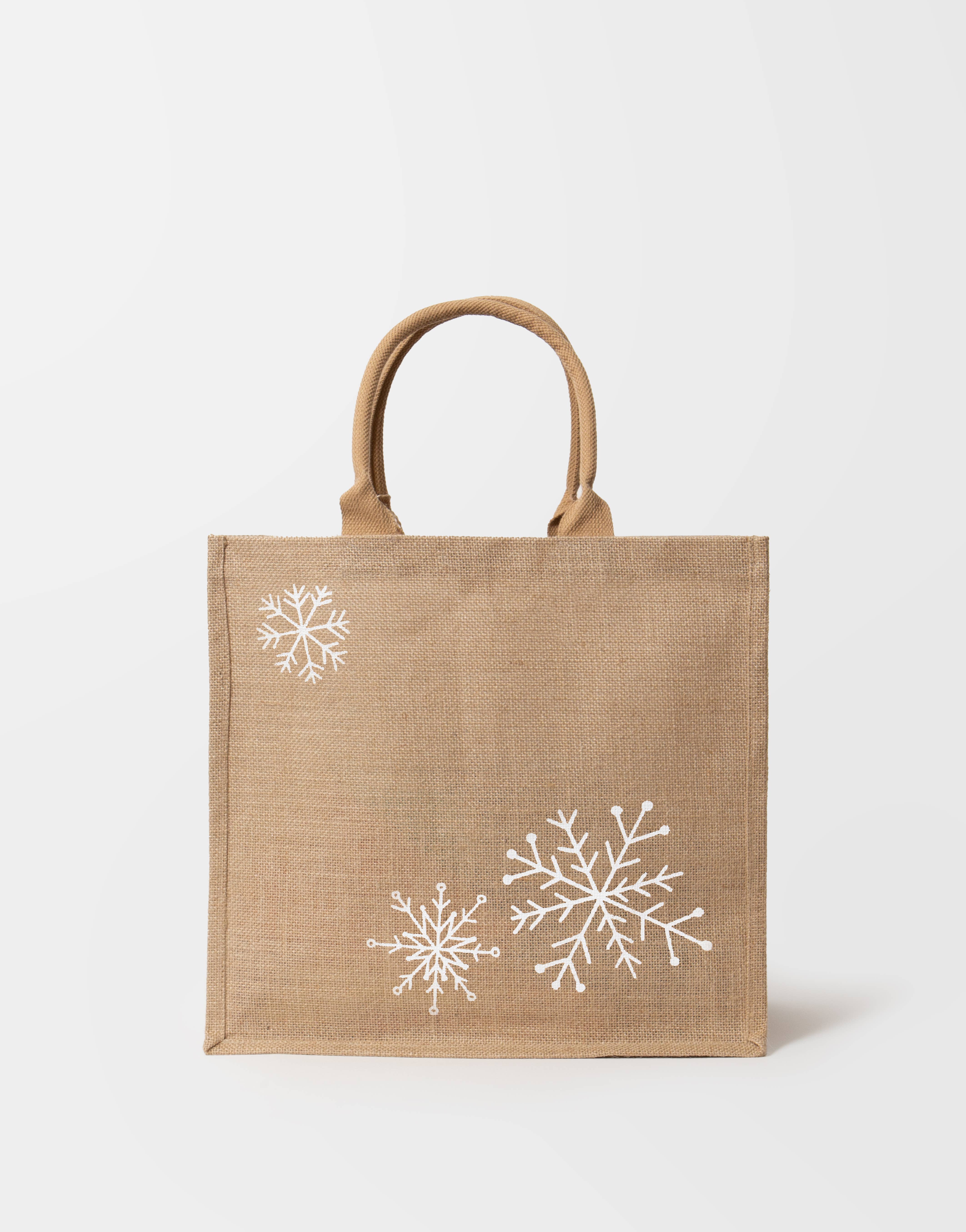 The Little Market - Wholesale Gift Bag - Reusable Tote - Snowflakes3