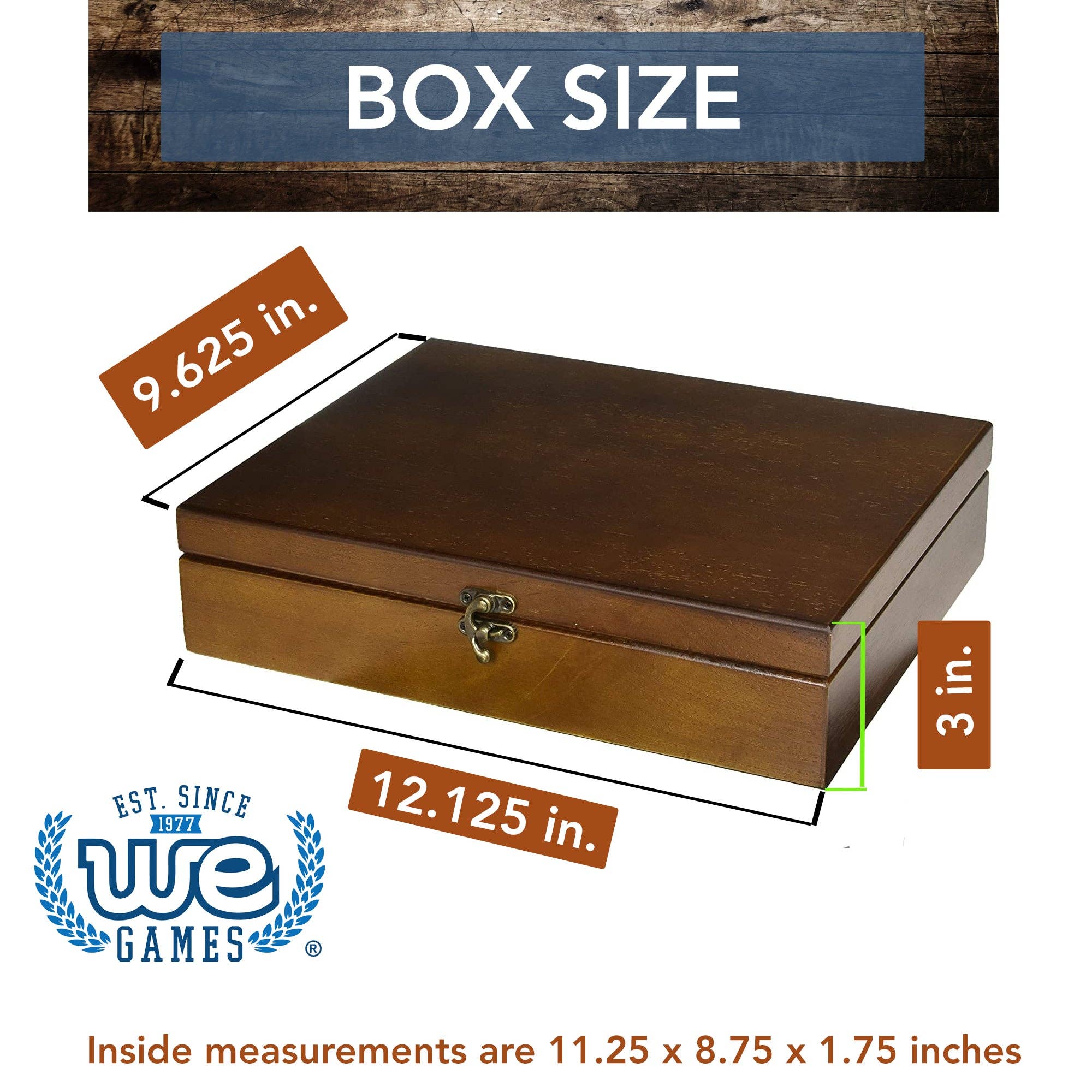 Wood Expressions - Wholesale Decorative Box - Old World Wooden Treasure Box with Brass Latch10