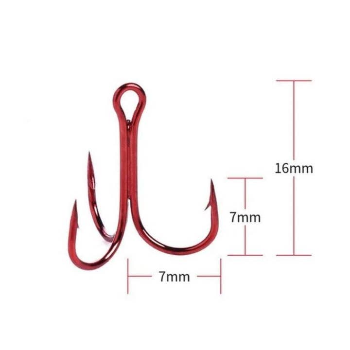 Outdoor Junction - Wholesale Outdoor Sign - (20) Carbon Steel 3-Prong Treble Fishing Hooks1