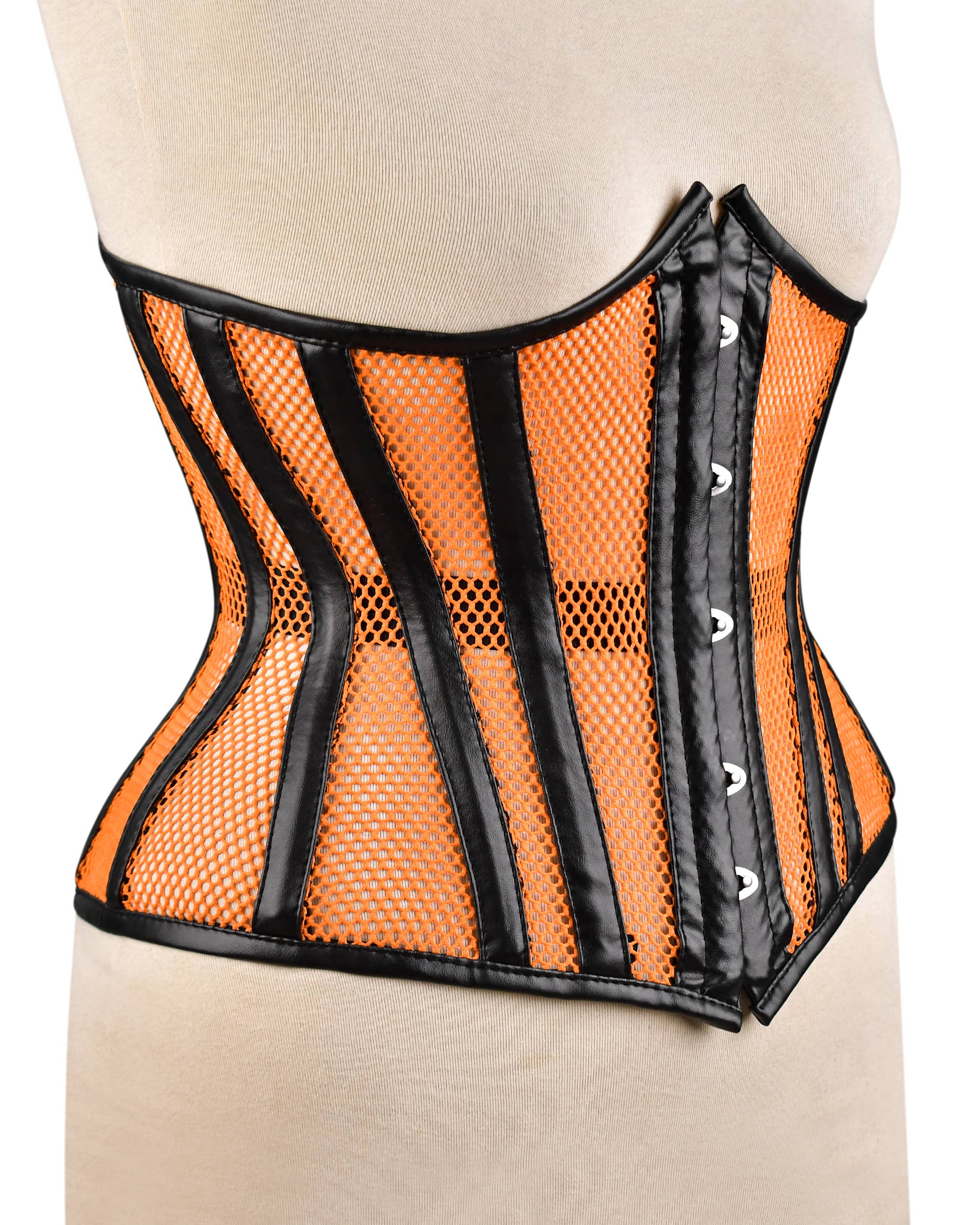 Orange Medieval Style Women Underbust Corset - Waist Shaper  for wholesale on Faire6