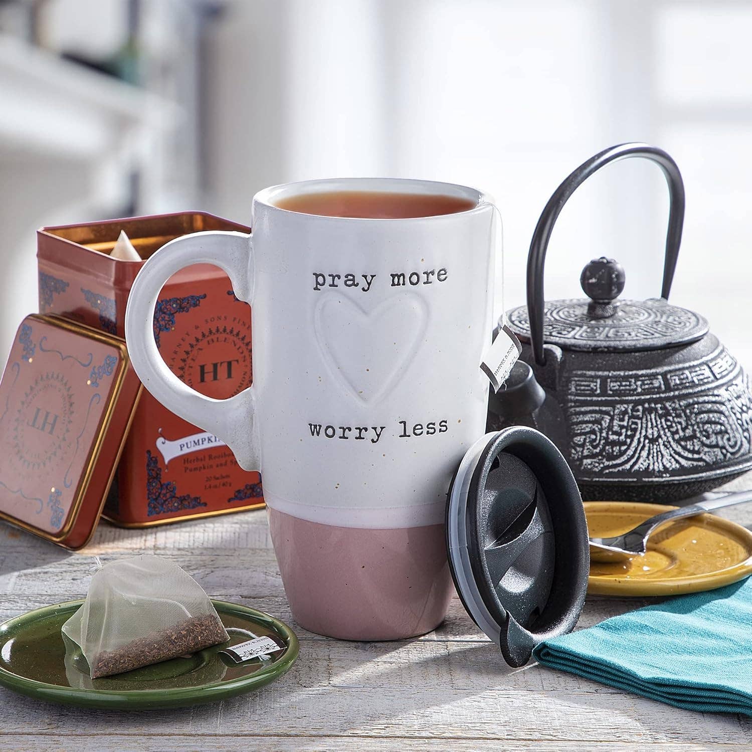 Crover - Wholesale Insulated Mug/Tumbler - 20oz Stoneware Travel Mug with Lid – Pray More Worry Less5