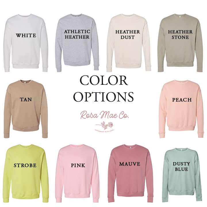 Rosa Mae Co – Engroshandel Grafisk Sweatshirt - Dame – Bella lærred Minnesota Crewneck Fleece Sweatshirt1