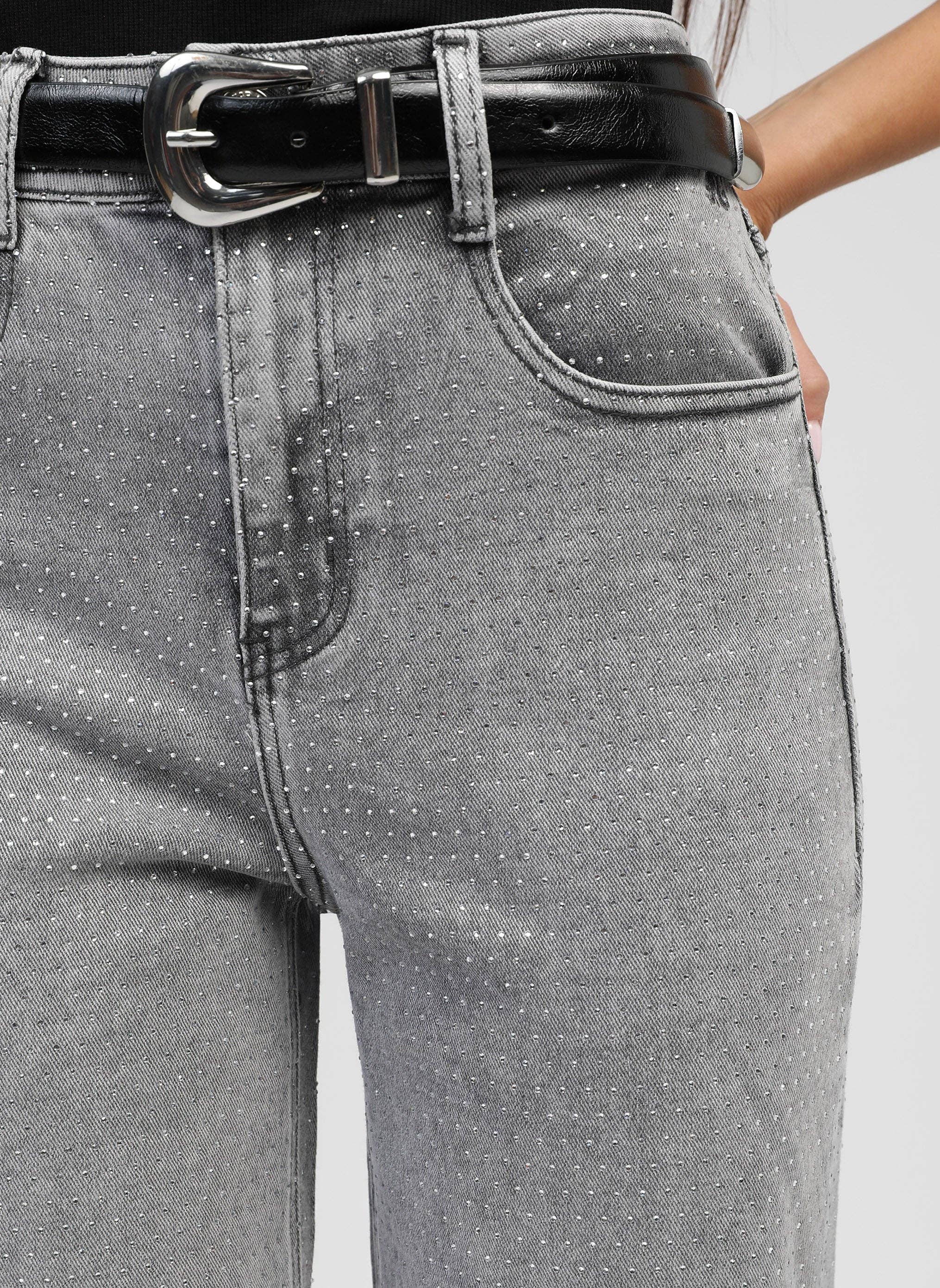 An'ge - Vente Jean – femme - JEAN PAILLETTES gris6