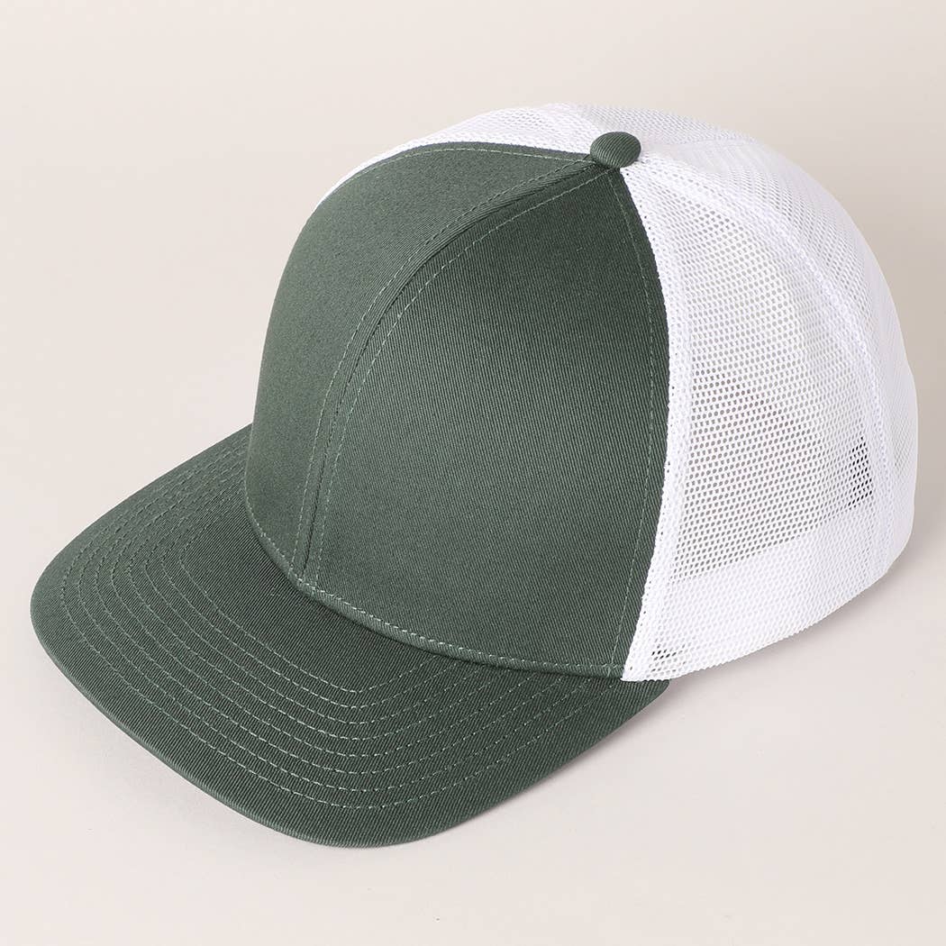 Fashion City - Wholesale Trucker Hat - Unisex - Two Tone Cotton Trucker Hat with Mesh Back16