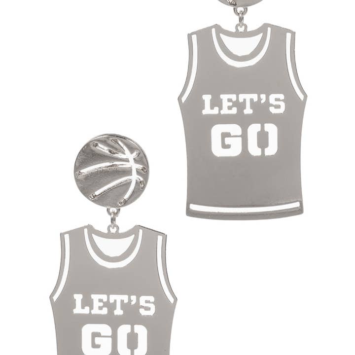 Designature New York - Wholesale Stud/post earrings - Game Day Basketball Uniform Metal Post Earrings2