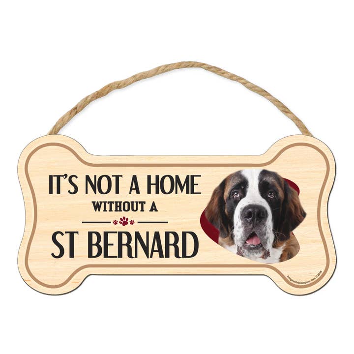 Panneau en bois en forme d'os de Saint-Bernard pour la vente par Imagine This Company