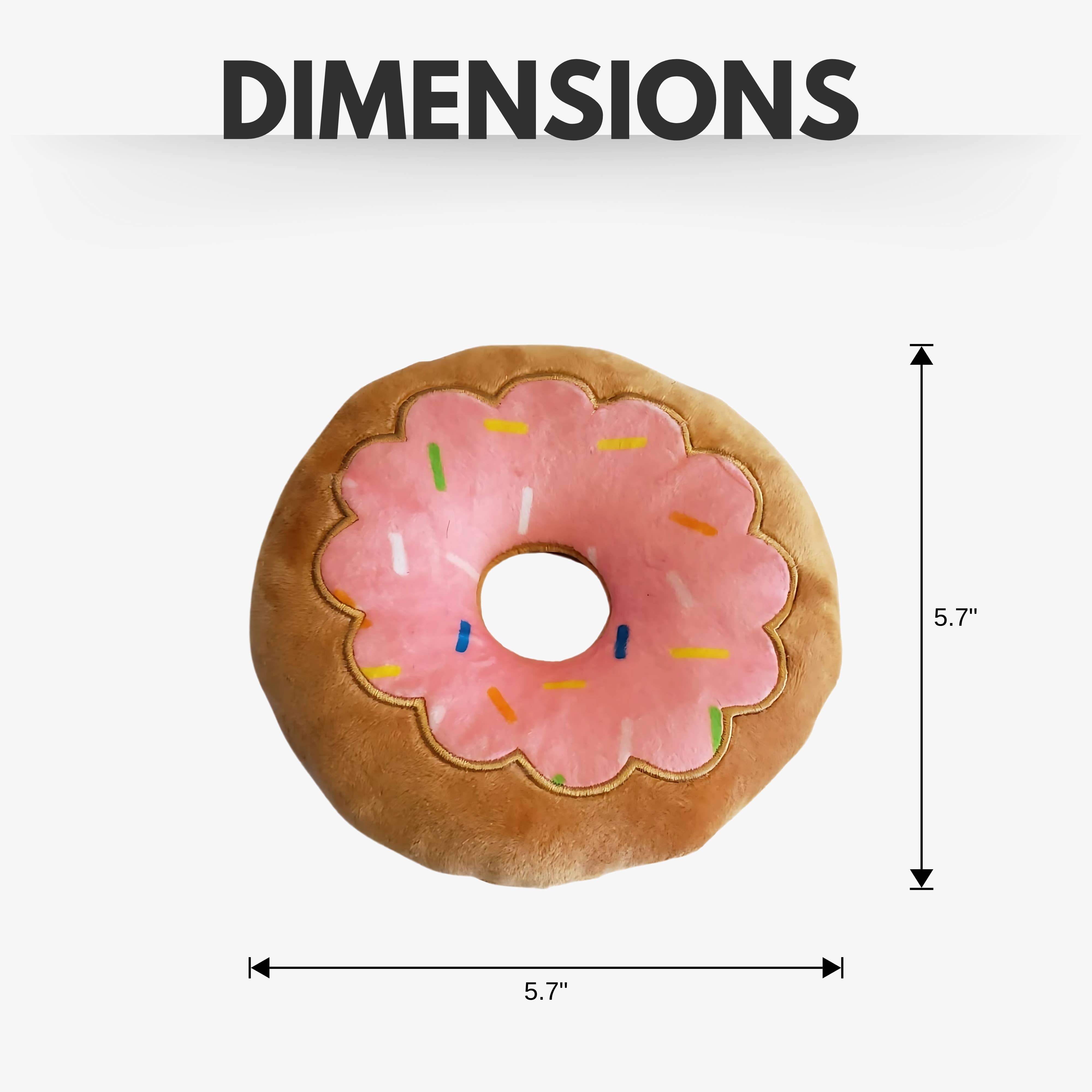 Jojo Modern Pets – Engroshandel Tøjdyr - Hund – Blød og Tyggevenlig Jordbærdoughnut Hundelegetøj2