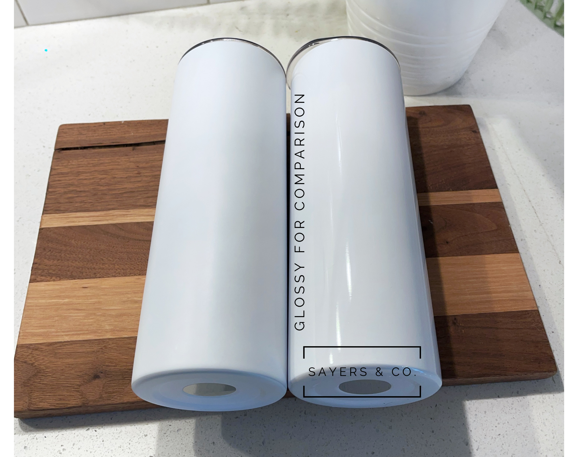 Sayers & Co. - Wholesale Insulated Mug/Tumbler - MATTE 20oz or 30oz STRAIGHT White SUBLIMATION Skinny Tumbler, 20 oz, 30oz5