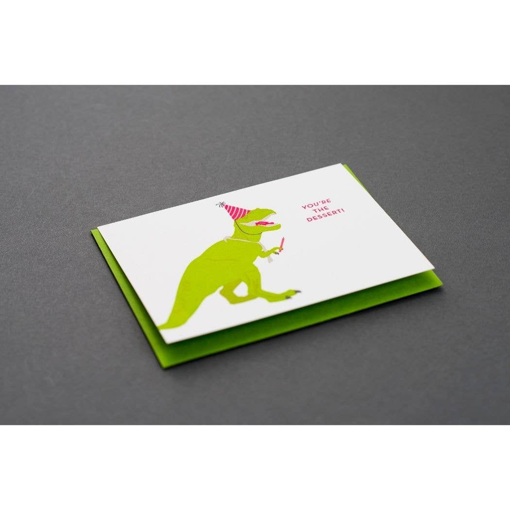 Porchlight Press Letterpress - Wholesale Birthday Card - Birthday Dino Dessert Card5