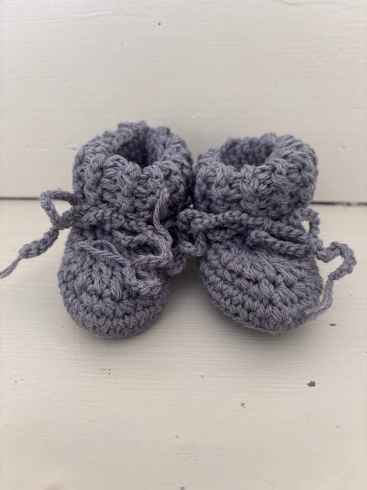 Wool baby booties for wholesale by Gooseberry fool