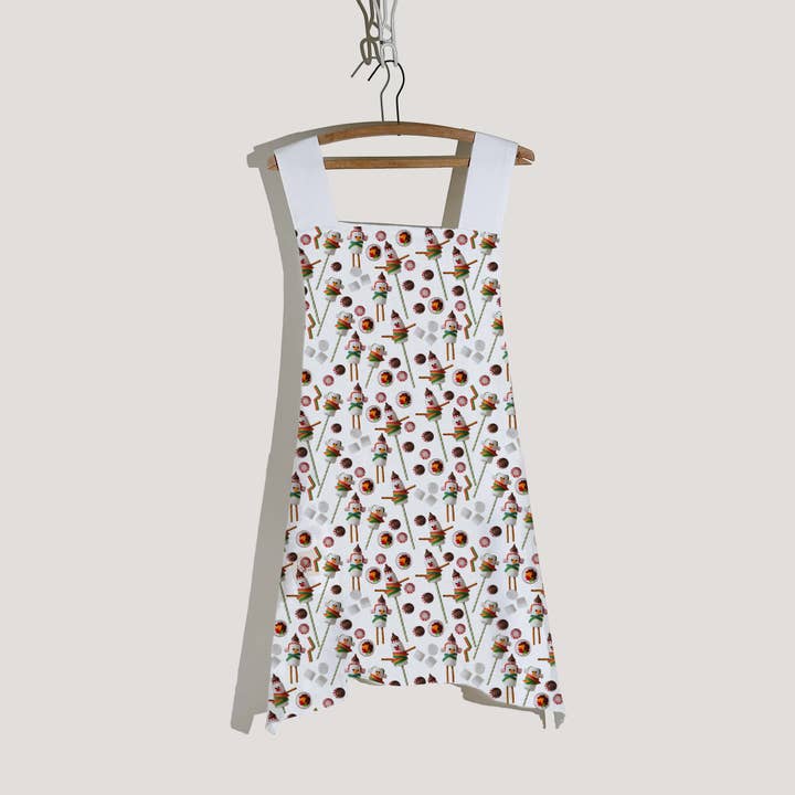 Snowman Apron Cross-Back for wholesale by Red Bird’s House