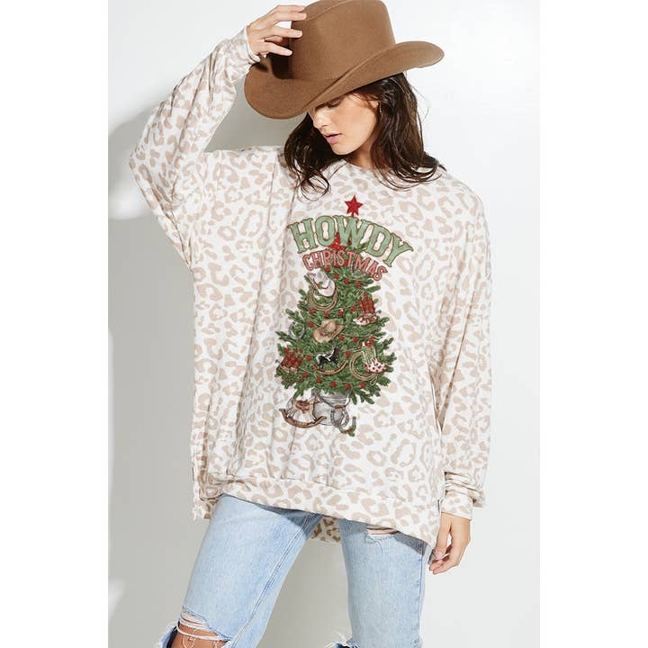 Howdy juleprint dyre sweatshirts for engroshandel hos Phil Love