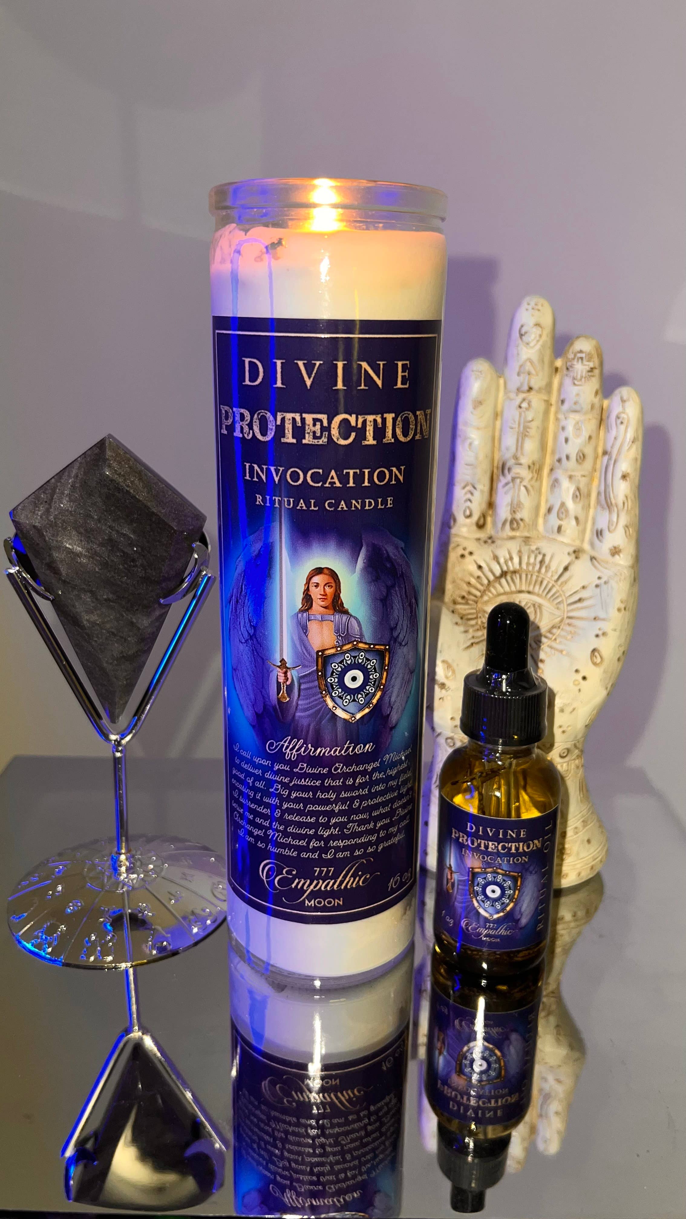 Empathic Moon 777 - Wholesale Votive Candle - Divine Protection Archangel Michael Ritual Candle | 16 Oz.10