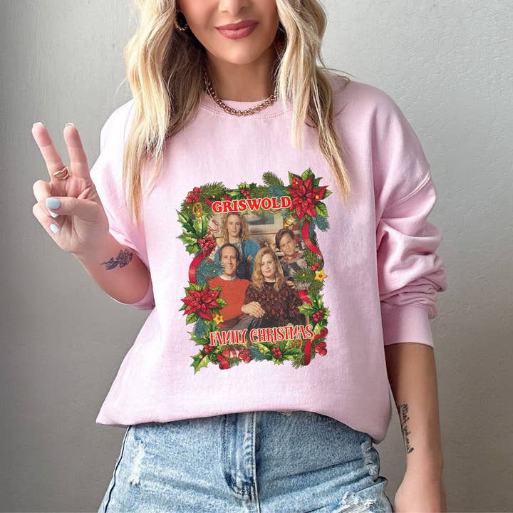 NVC Ecommerce LLC - Wholesale Graphic Sweatshirt - Women's - Retro Funny Griswold Family Christmas Vacation Sweatshirt2