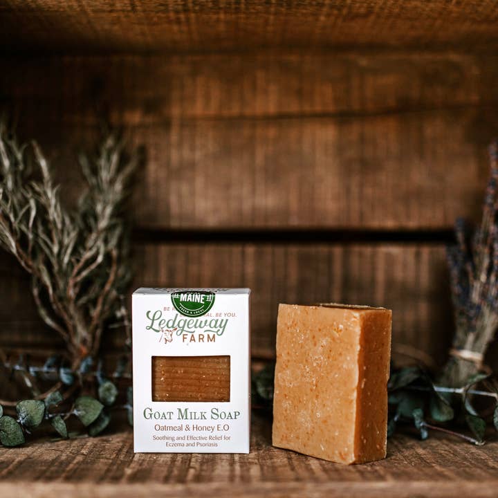 Ledgeway Farm - Wholesale Bar Soap - Oatmeal & Honey Goat Milk Soap Bar1