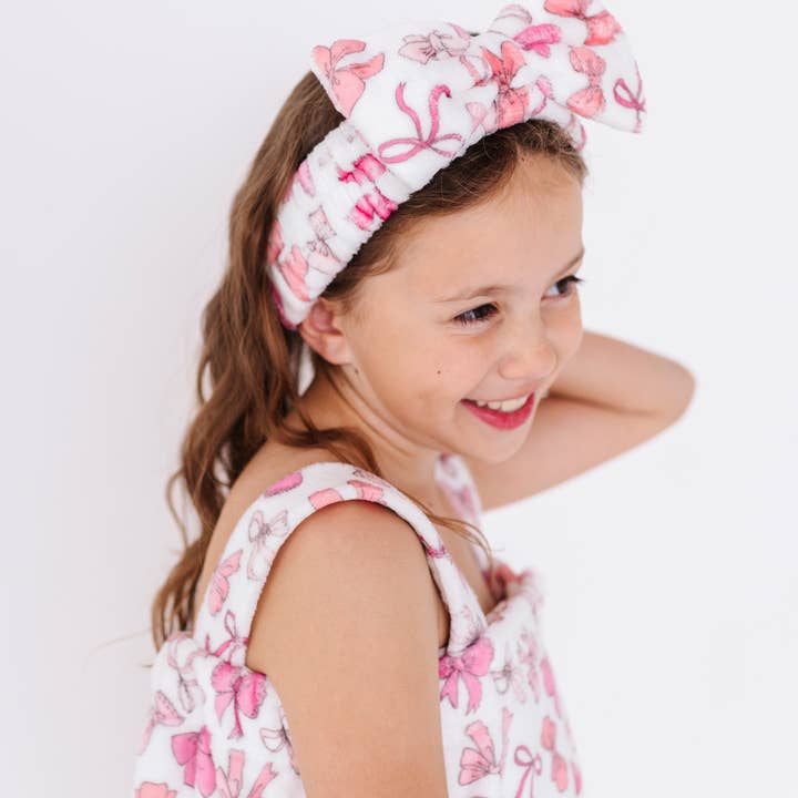Macaron + Me - Wholesale Hair Bow - Kids - Plush Bow- Pink Bows