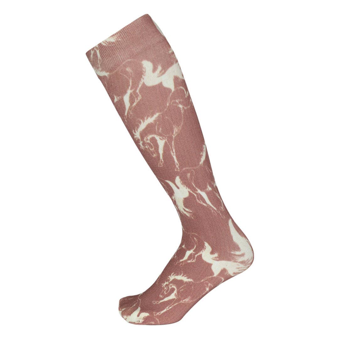 JPC Equestrian – wholesale Socks – Women's – AWST Int'l Lila Linear Horse Socks9