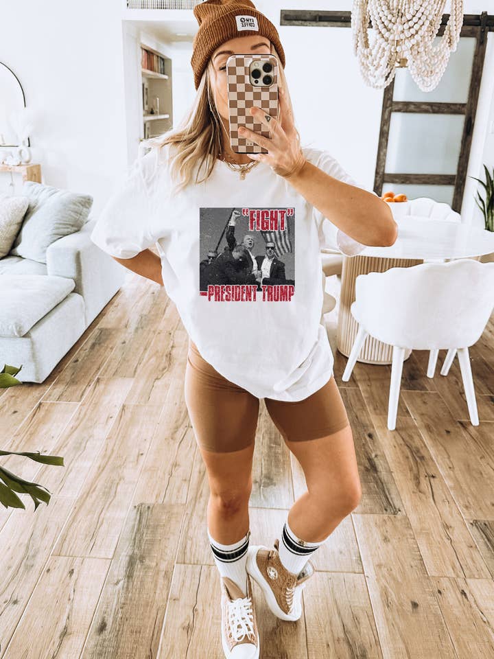 "Fight" President Trump Adult Graphic Tee for wholesale by Uncommon Label