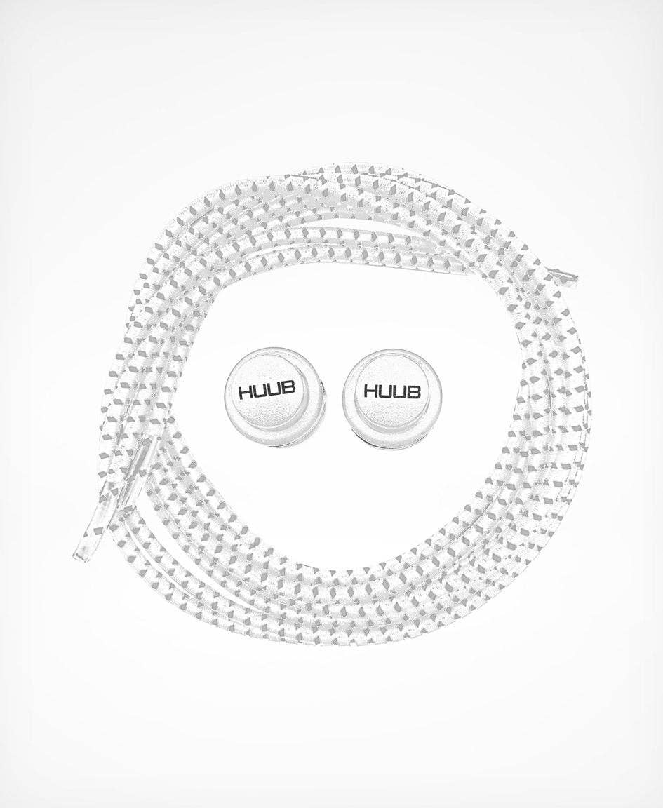 Endurance Lab - Wholesale Schoenveters - Uniseks - HUUB Elastische Veters met Sloten – Zwart / Wit | Snel Overgang Triatlon & Hardloopschoenvetersysteem3