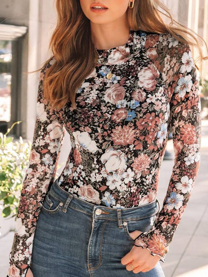 CWTTL2004_WOMEN'S HALF TURTLENECK LONG SLEEVE SEXY T-SHIRT for wholesale by NINEXIS