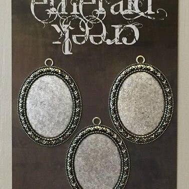 Stitched Cameo Charm 3/pkg for wholesale by Emerald Creek Craft Supplies