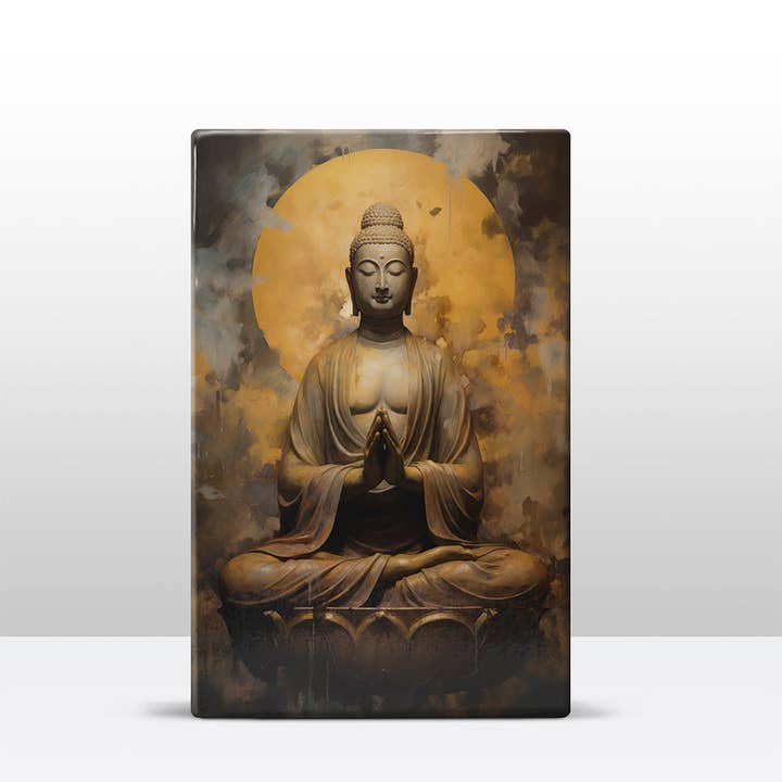 Laqueprint - Vente Affiche d'art - Bouddha aux mains jointes - Laqueprint - 19,5 x 30 cm - LP5053