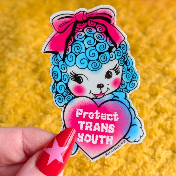 Lazy Made Studio - Wholesale Sticker - Protect TRANS Kids Waterproof Sticker