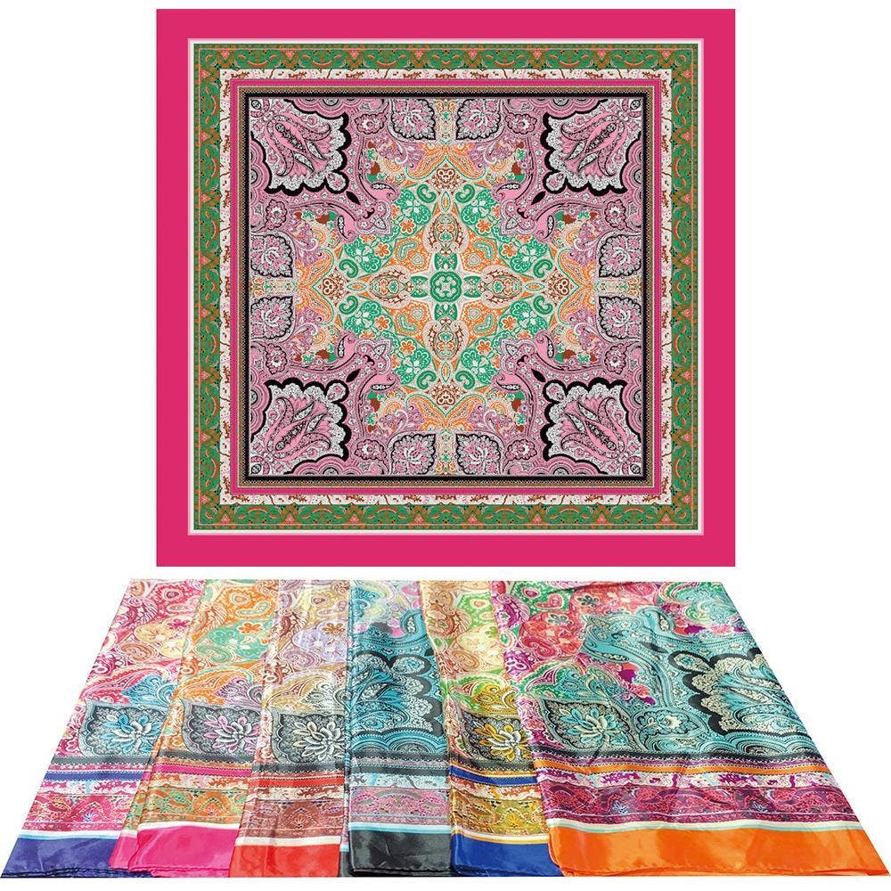 KT Supply - Wholesale Hair Accessories Set - Women's - Satin Silky Scarf 35" X 35"0