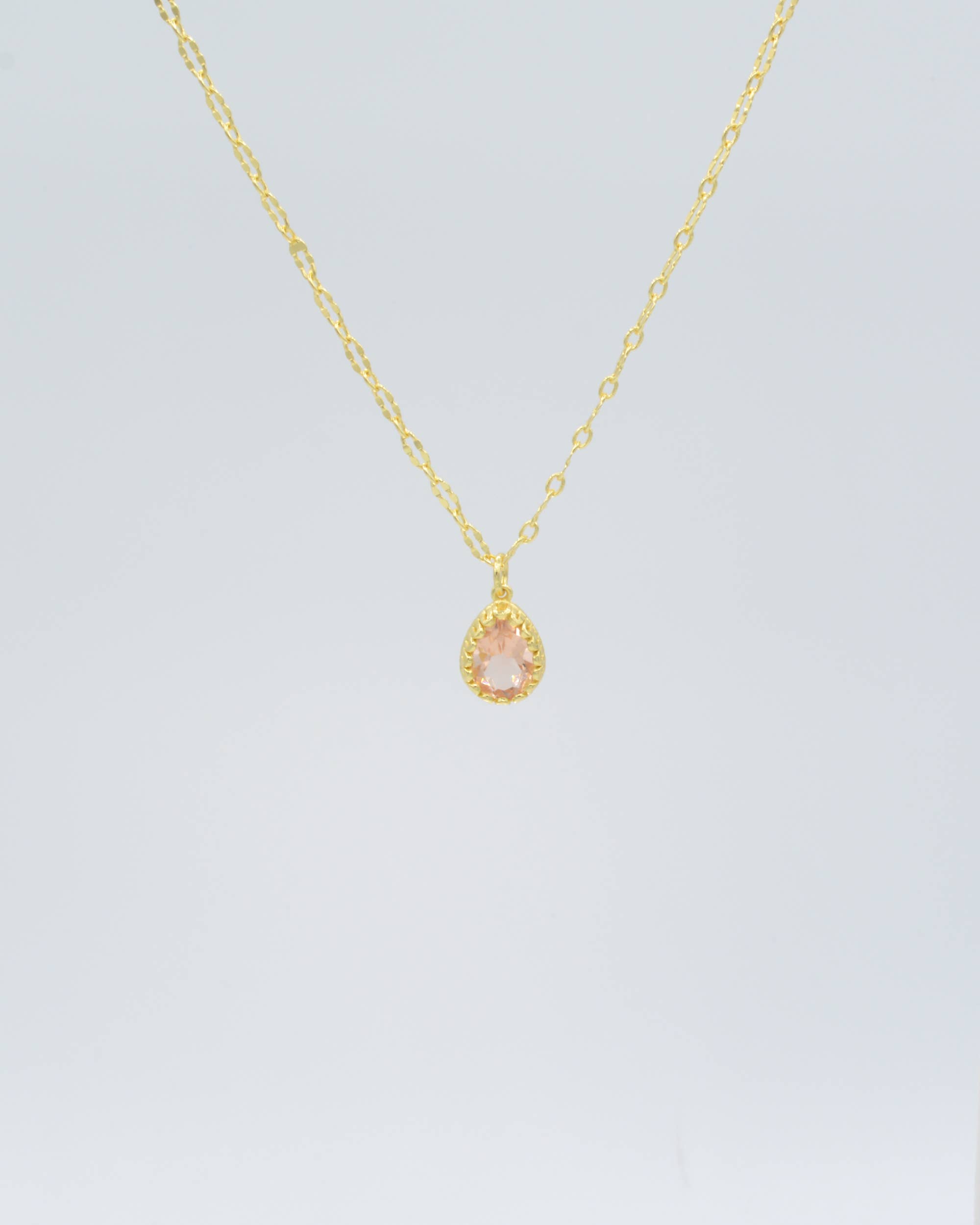 AJS Design Studio - Wholesale Pendant/Charm Necklace - Morganite Pendant Necklace