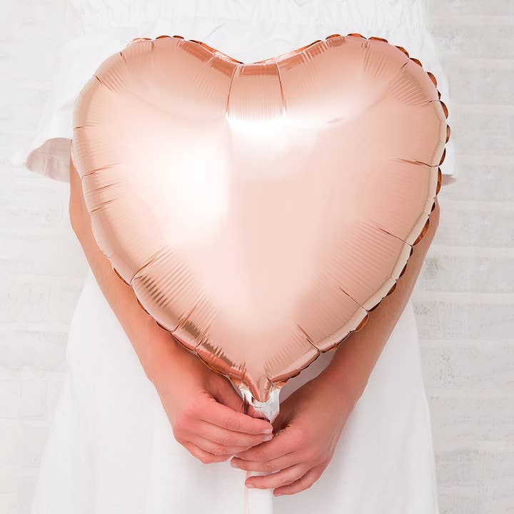 Weddingstar Inc. - Wholesale Balloon - Mylar Foil Helium Balloon Decoration - 18" Rose Gold Heart2