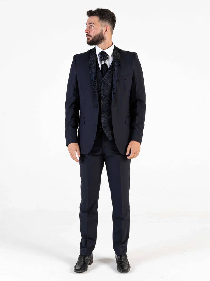 Classic - Navy Blue Tuxedo for wholesale by V2 classic