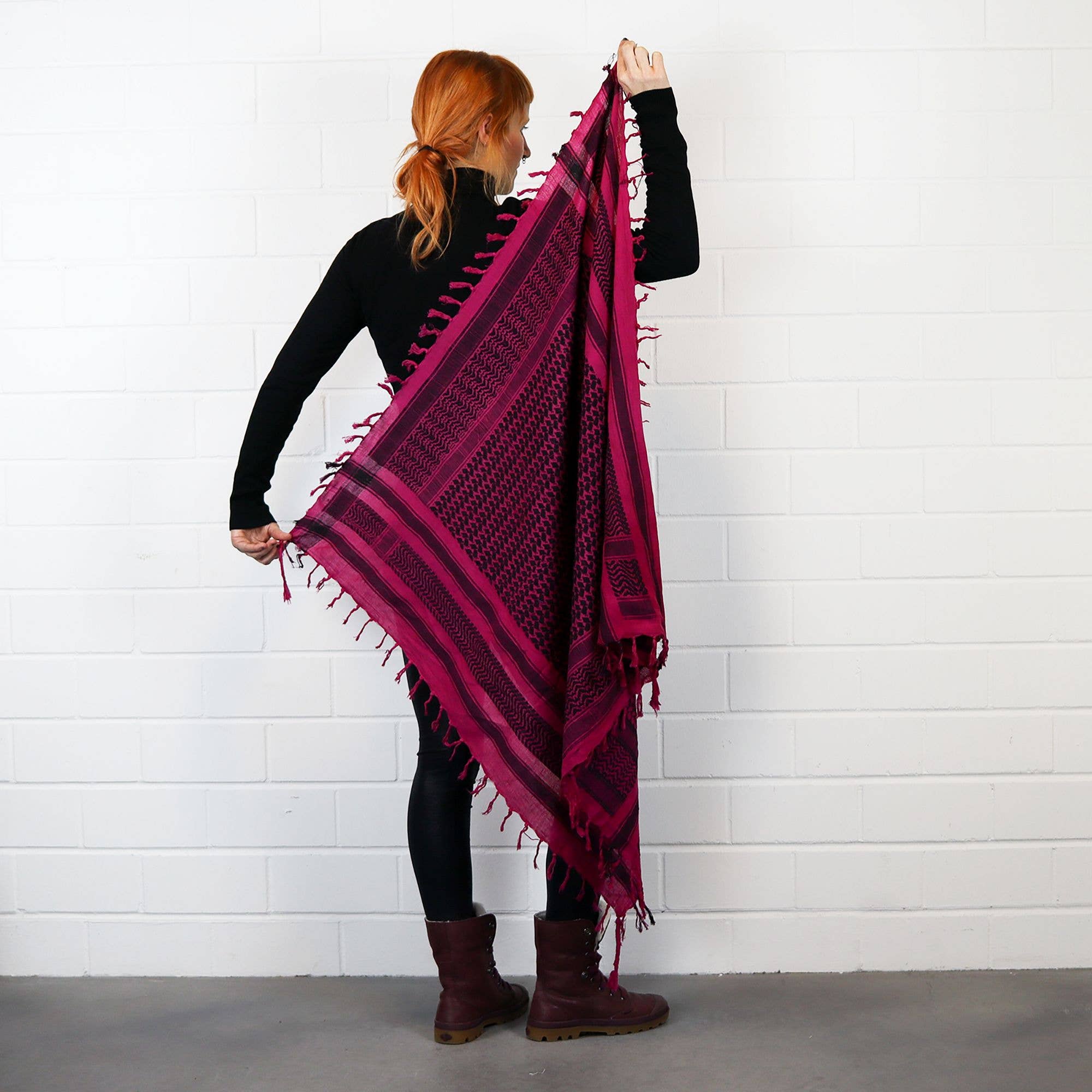 Tribal Trade GmbH - Wholesale Scarf - Unisex - Palituch pink black Kufiya PLO scarf8