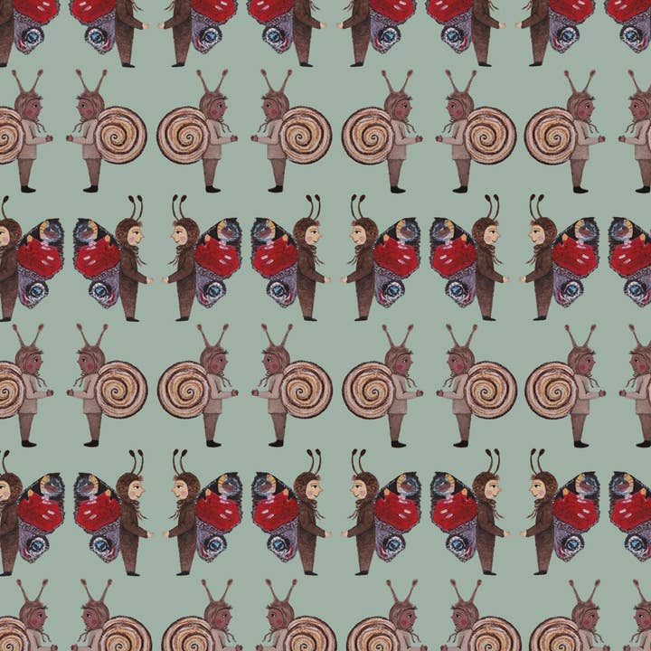 Butterfly/Snail Child Wrapping paper sheet for wholesale by LYDIAMAE