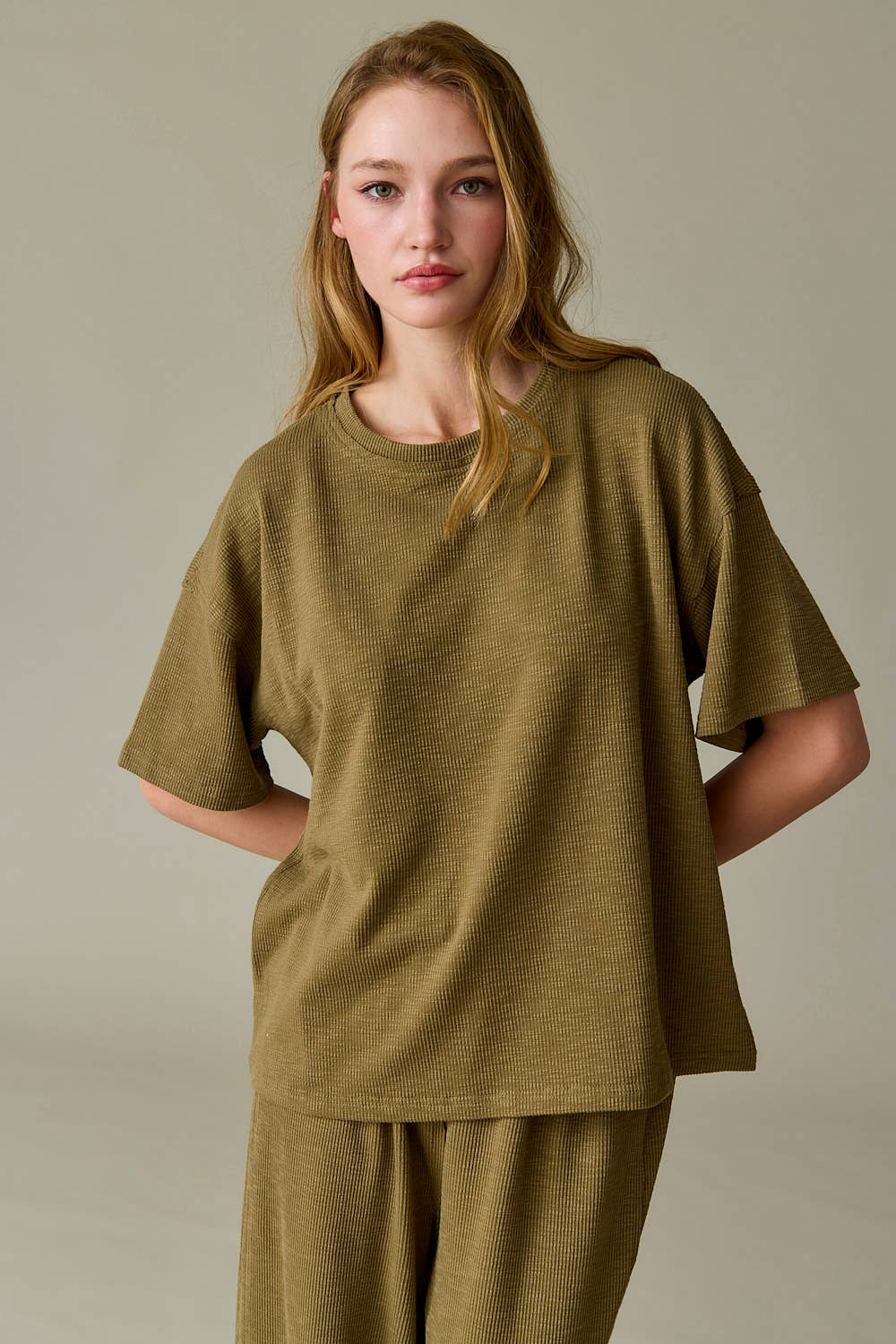 OLIVE PX18358 - Layla Loose Fit Top and Pants Set for wholesale on Faire8