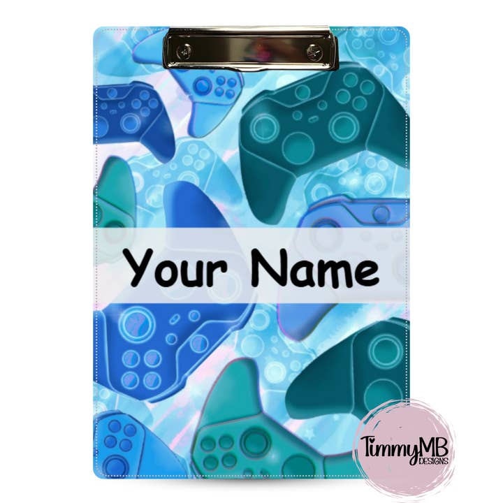 Gamecontrollers: Blauw - Aangepast Klembord voor wholesale door TimmyMB Designs