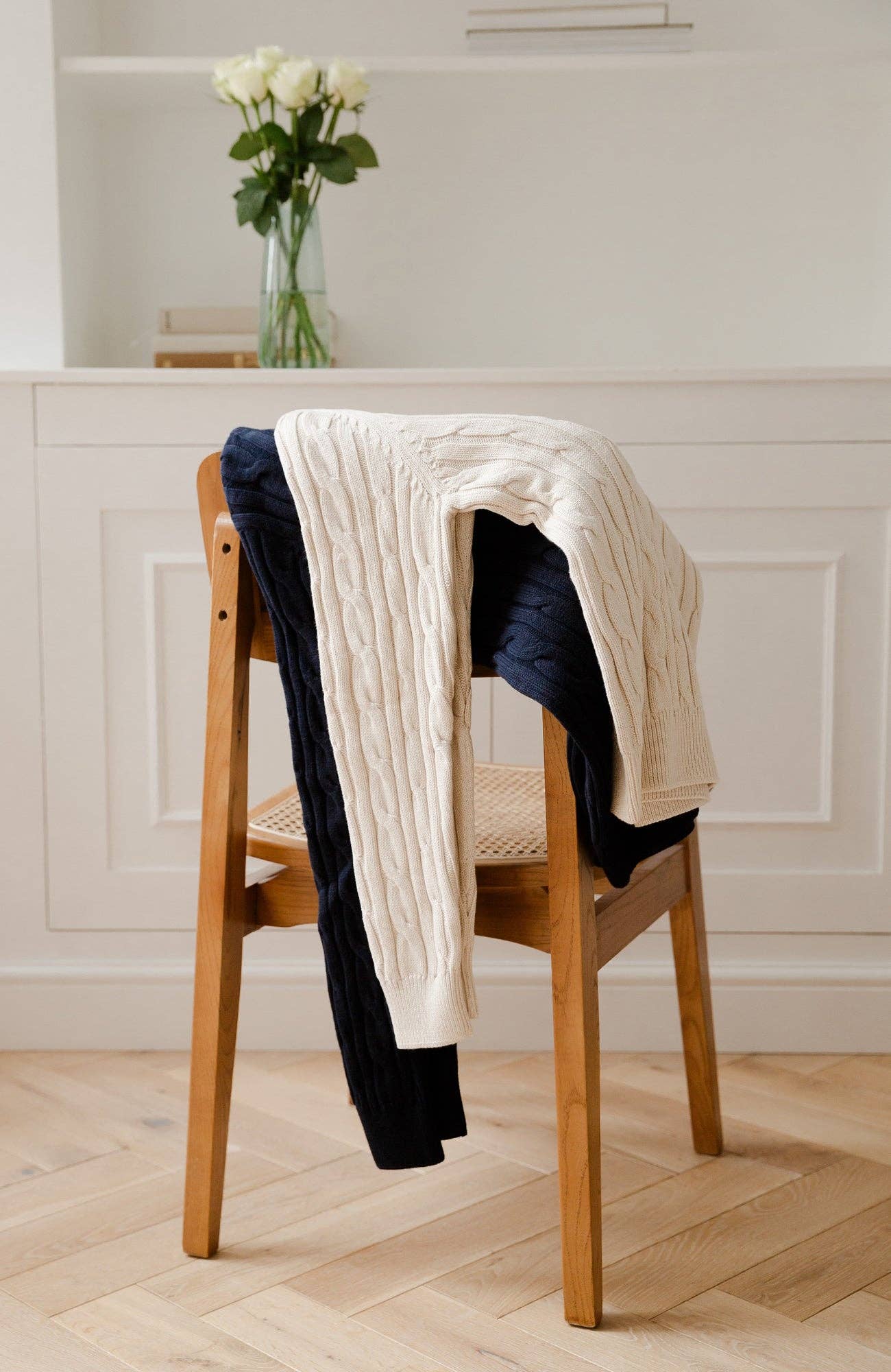 Paul James Knitwear – wholesale Knitted jumper – Men′s – Mens Midweight Cotton Cable Zip Neck Jumper6