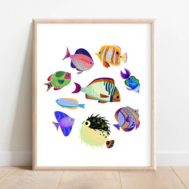 Katie Melrose Made - Wholesale Art Print - Kids & Baby - Tropical Fish Ocean Life Art Print2