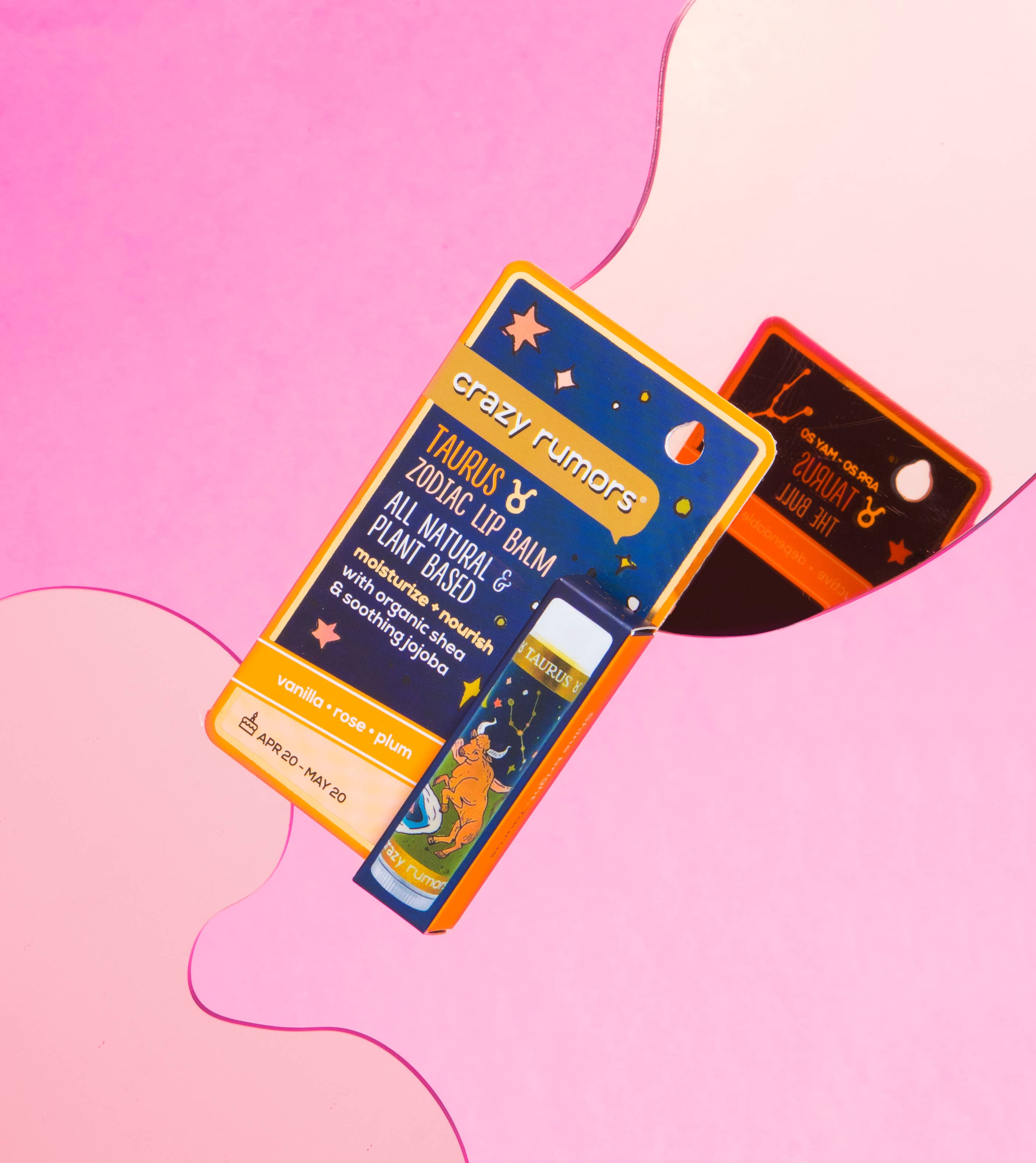 Crazy Rumors – Engroshandel Læbepomade – Helt naturlig, vegansk stjernetegn Tyr jordblanding læbepomade kort