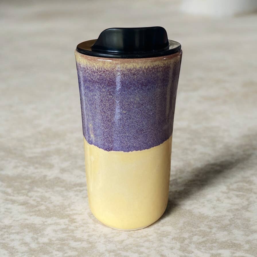 Pottery By Yvonne – Engroshandel Thermokop – Håndlavet stentøjsrejsekrus sæt – 16 oz2