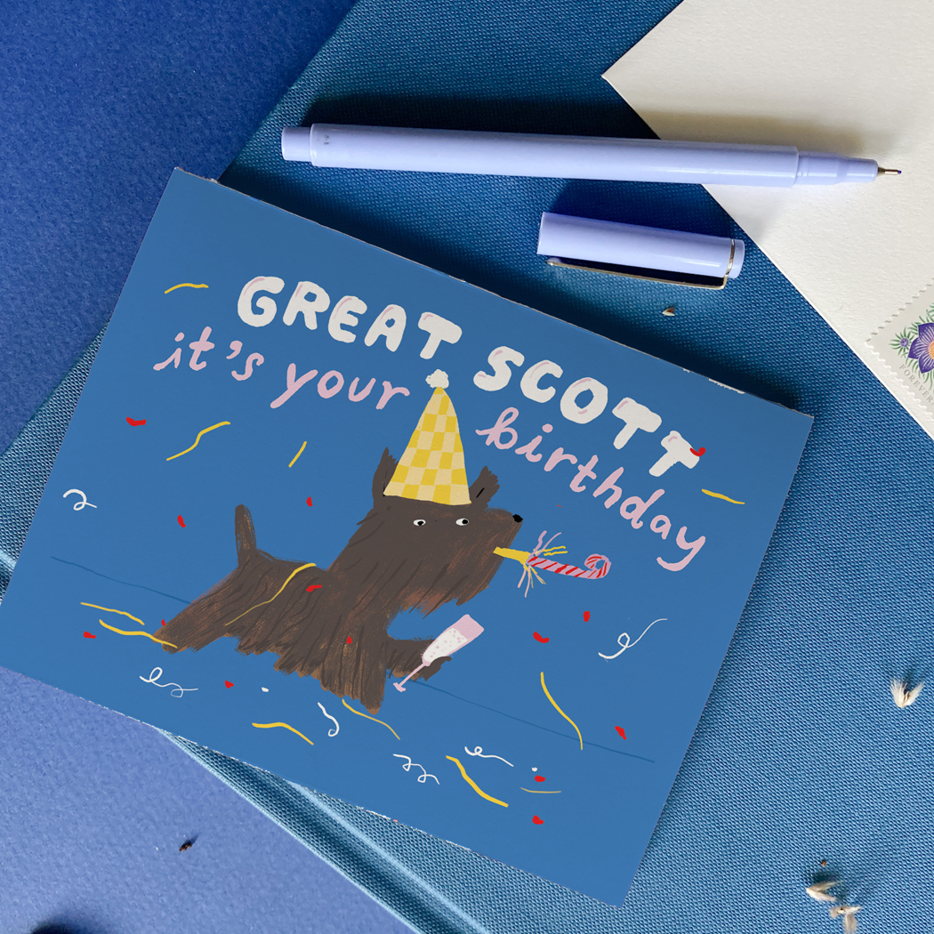 Karen Schipper - Wholesale Birthday Card - Great Scottie - Dog Pun Birthday Card1