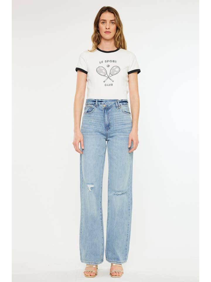 LIGHT OPEN PACK 90'S WIDE LEG STRAIGHT JEANS-KC7872L-OP for wholesale on Faire