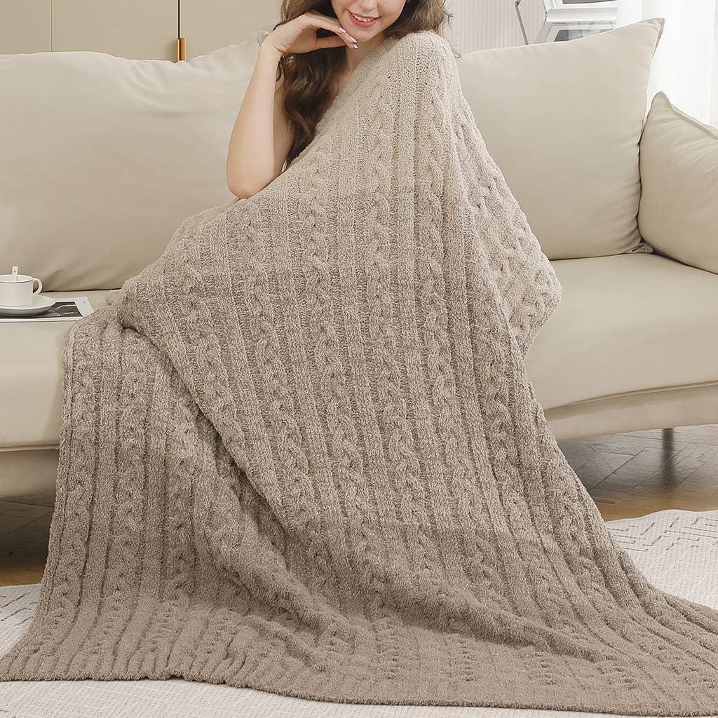 Fashion City - Vendita all'ingrosso Plaid - Coperta reversibile in maglia sfumata di colore 13