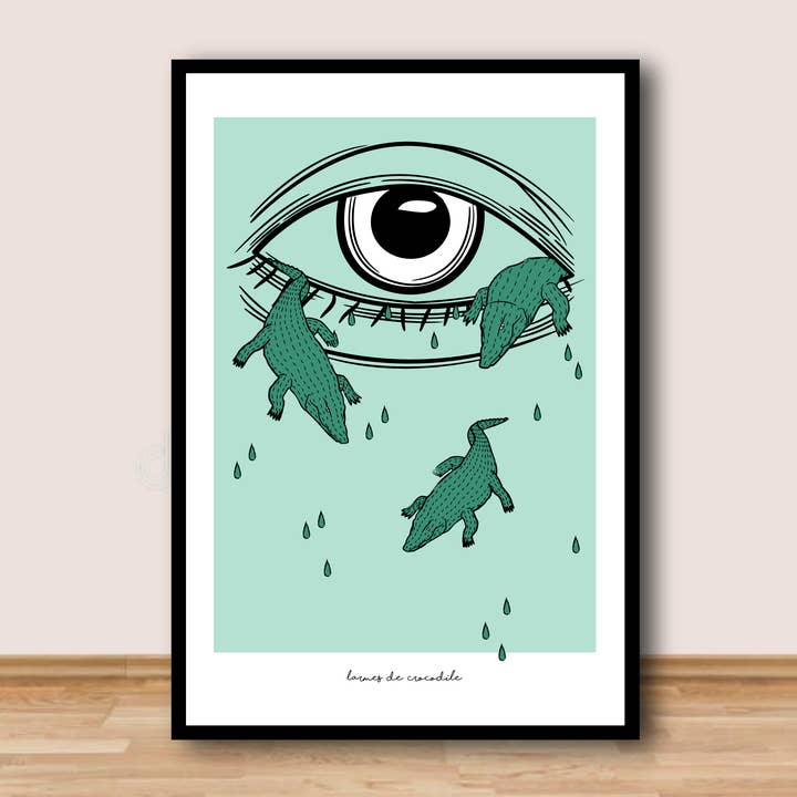 Plakat - Krokodilletårer for engroshandel hos PALM illustrations