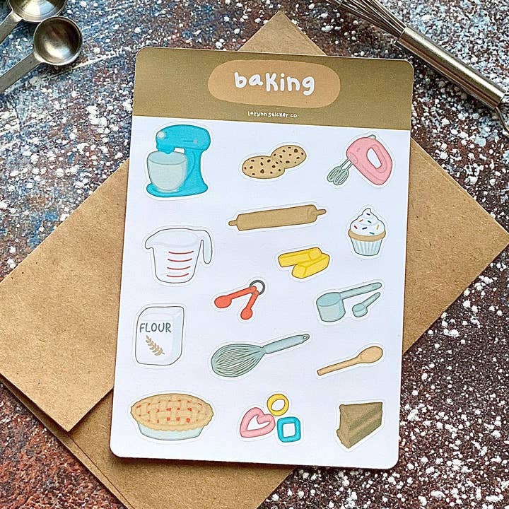 Baking Sticker Sheet for wholesale by LaRynn Sticker Co.