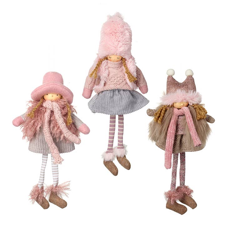 MIX OF 3 GIRLS WITH PINK HATS for wholesale by Heaven Sends