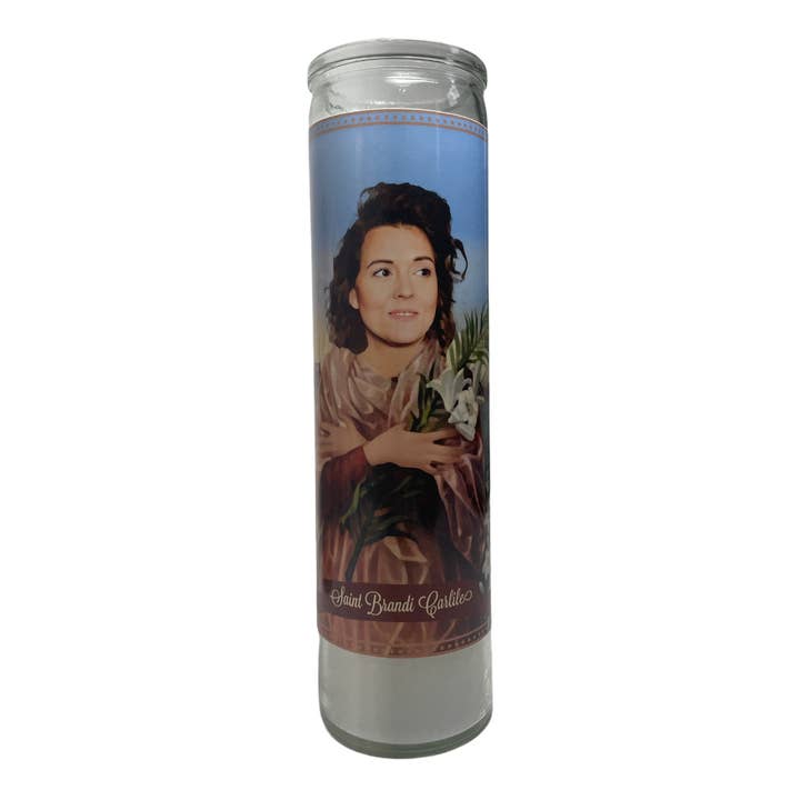 Brandi Carlile Devotional Prayer Saint Candle for wholesale by The Luminary and Co.