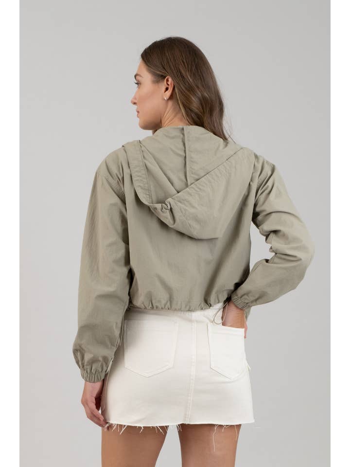 The Workshop Studio – wholesale Jacket – Women's – ZIP UP HOODED WINDBREAKER JACKET
