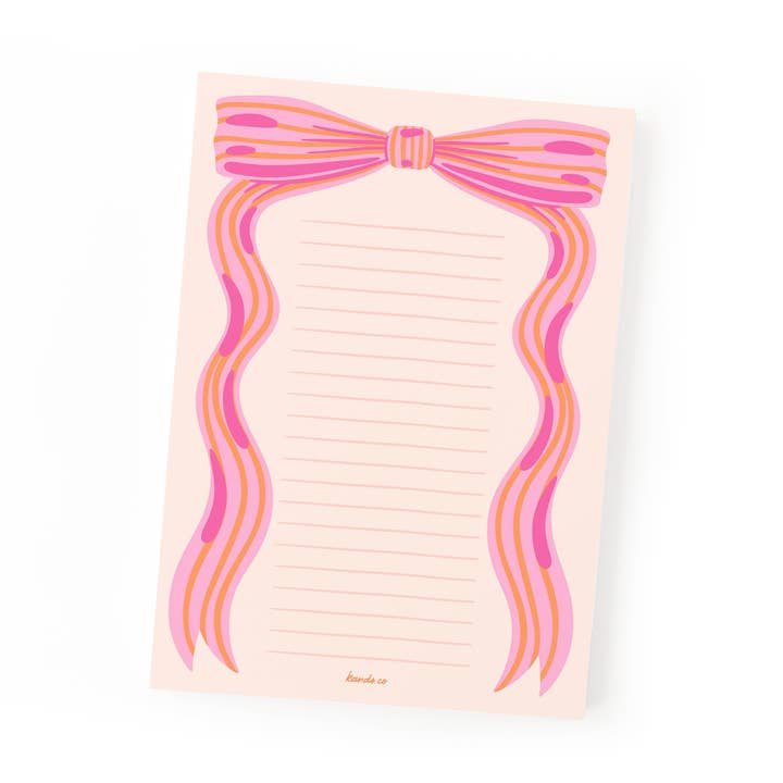 KANDS.CO - Wholesale Notepad - Little Bow Pink Notepad0
