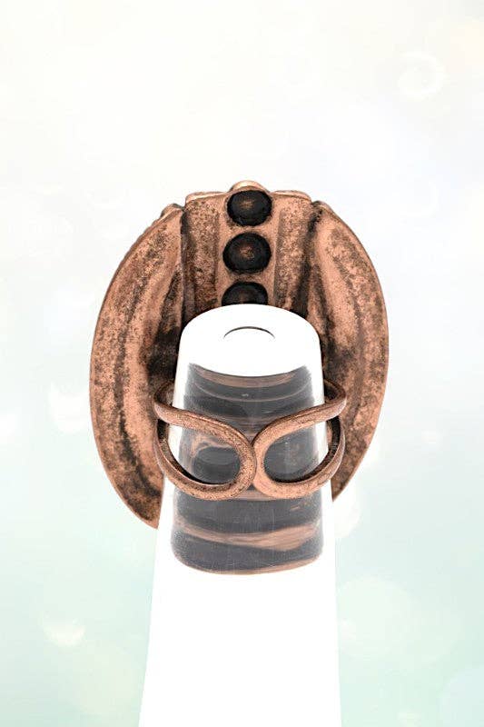 Andrea Bijoux - Wholesale Cocktail/Statement Ring - DOTTED LINE ETCHED DETAIL CUFF RING2