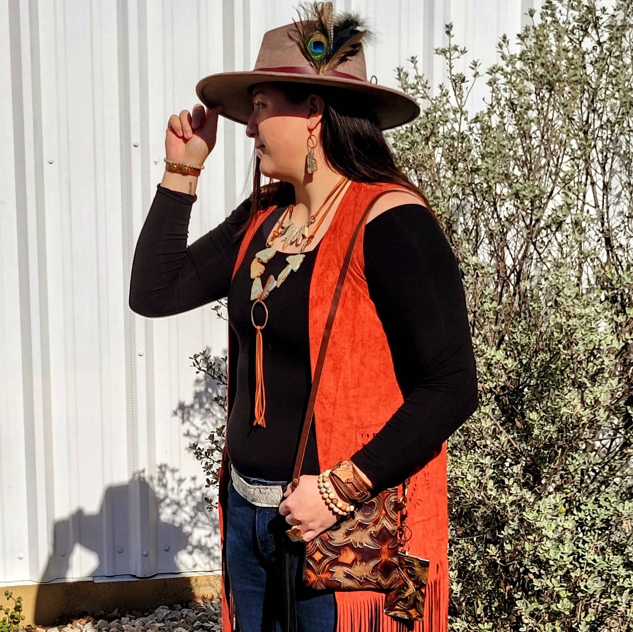 The Jewelry Junkie – Colar pingente/pendente por atacado – Colar de cordão de couro AQUA TERRA 231E3